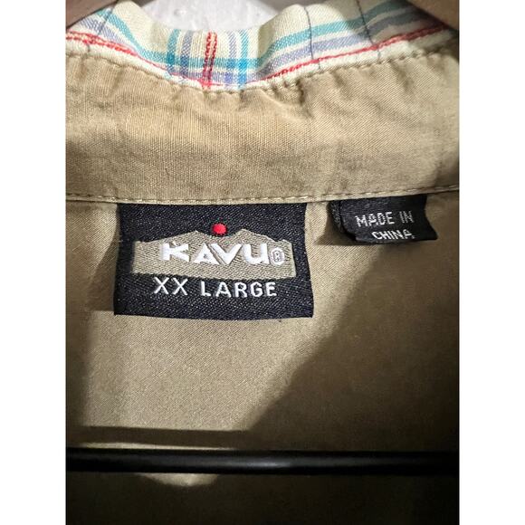 KAVU Plaid Button UP XXL - Picture 3 of 5